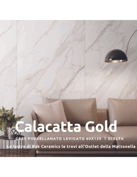 Rak Ceramics Calacatta Africa Gold 60x120|Outlet della Mattonella-50%