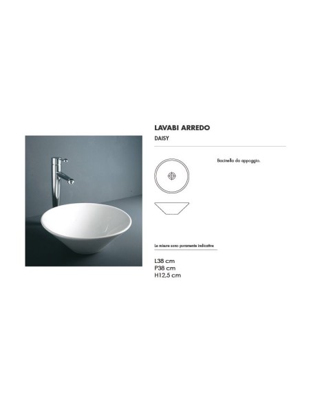 Lavabo d'arredo Daisy Rak 