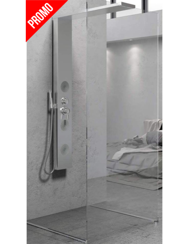 parete doccia walk in con colonna multifunzione