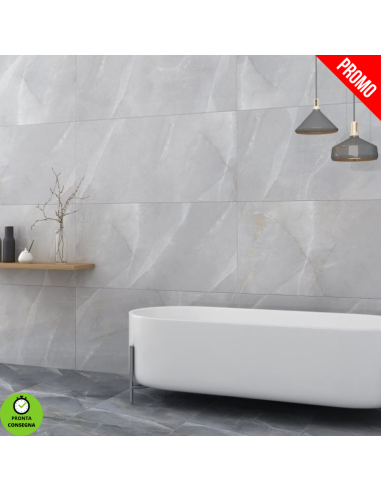 Boston Silver gra porcellanato effetto marmo cm 60x120
