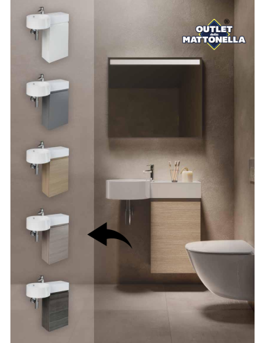 Rak Petit mobile sospeso con lavabo design |Outlet della Mattonella