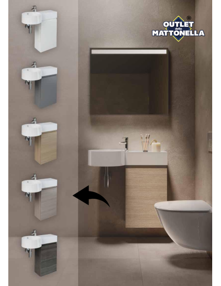 Rak Petit mobile sospeso con lavabo design |Outlet della Mattonella