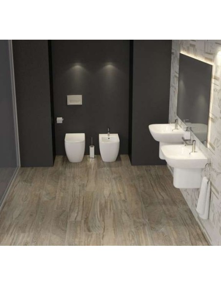 Coppia di Sanitari filomuro in offerta wc e bidet| Rak Ceramics
