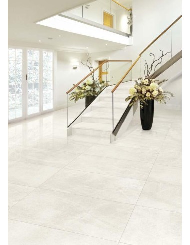 Gres porcellanato effetto pietra naturale bianco 90x90 | Stock offerta