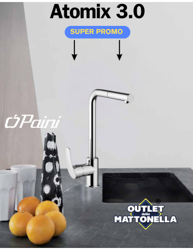 Paini Atomix 3.0 miscelatore monofor lavello