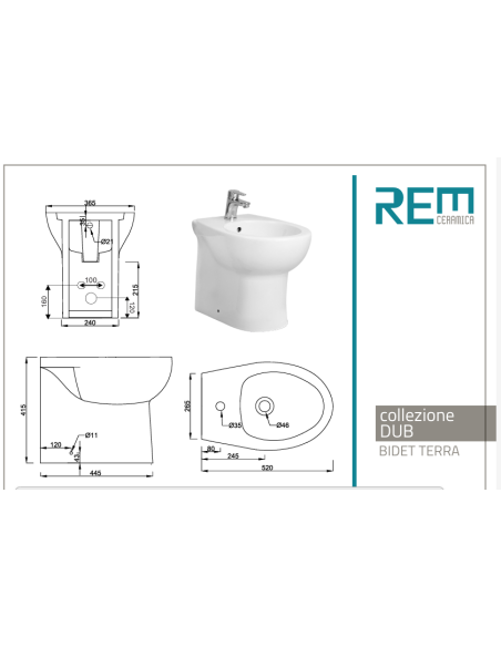 Set sanitari filomuro Dub in offerta |Arredo bagno