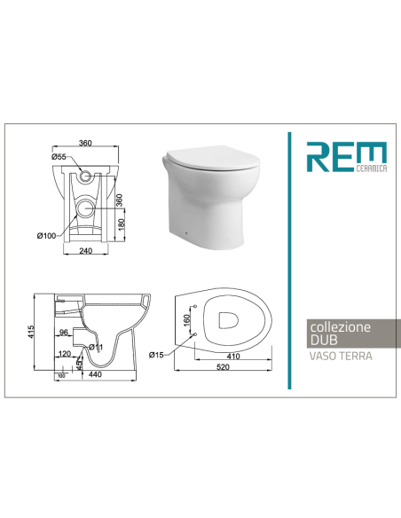 Set sanitari filomuro Dub in offerta |Arredo bagno