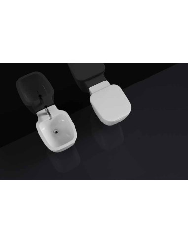 Vaso  + bidet filo muro serie ONE della RAK