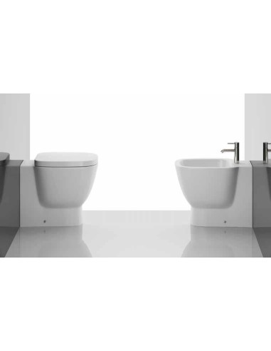 Vaso  + bidet filo muro serie ONE della RAK