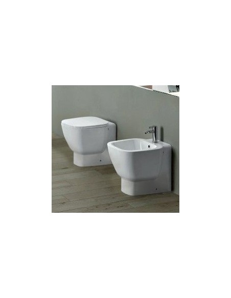 Vaso  + bidet filo muro serie ONE della RAK