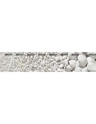 Ciottoli di marmo Bianco Carrara sacco Kg 25