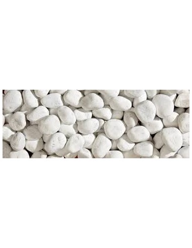 Ciottoli di marmo Bianco Carrara sacco Kg 25