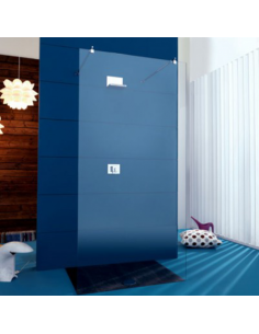 Parete doccia Walk In cm 120 cristallo vista dall'alto