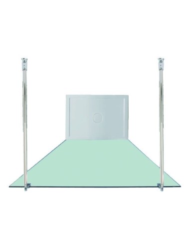 Parete doccia Walk In cm 120 cristallo vista dall'alto
