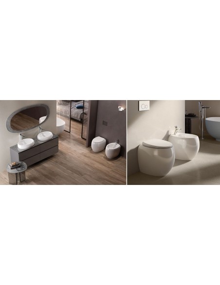 Vaso + bidet Filo Muro CLOUD di RAK